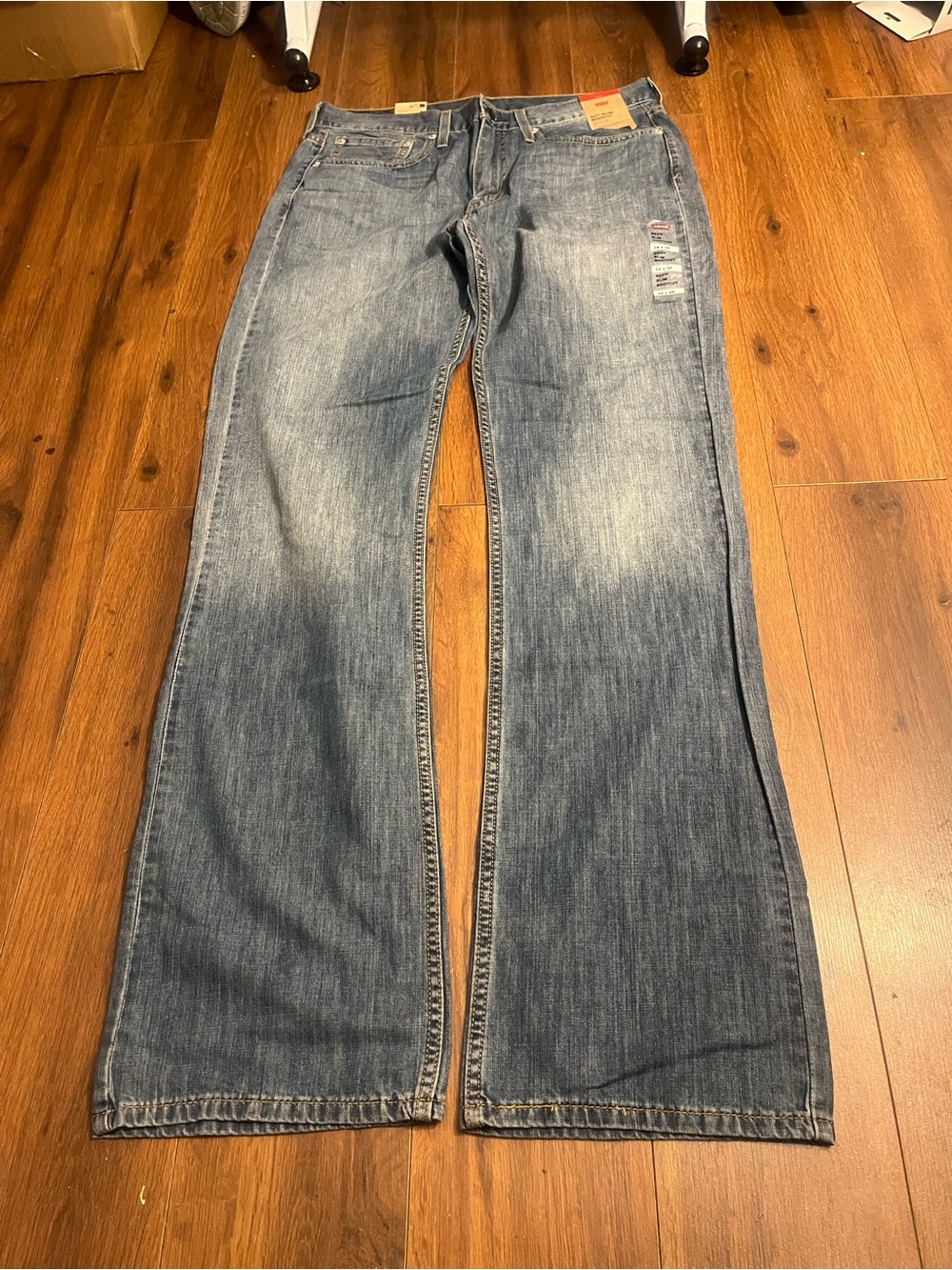 Levi's 527 Faded Blue Bootcut Jeans 34x36